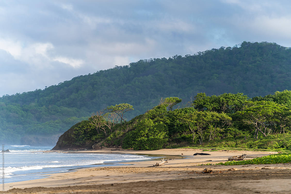 Landscape of a beach in Costa Rica