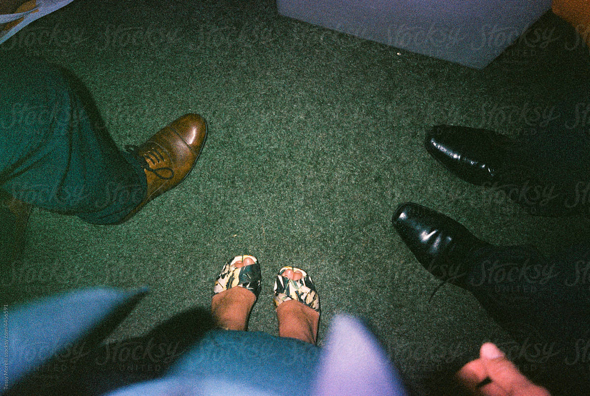 Feet selfie at the wedding venue
