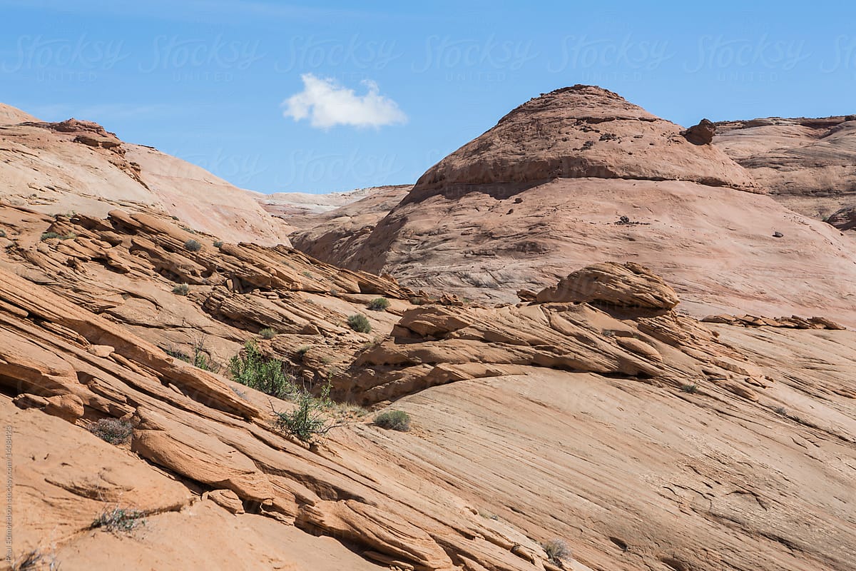Sculpted sandstone rock formations, Glen Canon National Recreation Area, Utah
