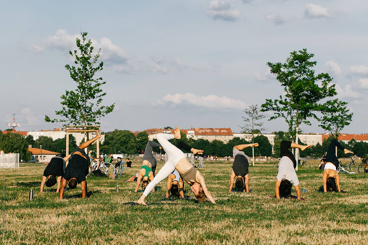 Summer Yoga Class in City Park