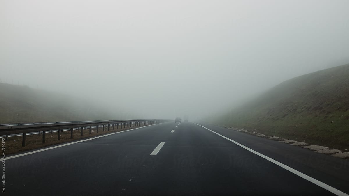 Heavy Fog on a Highway