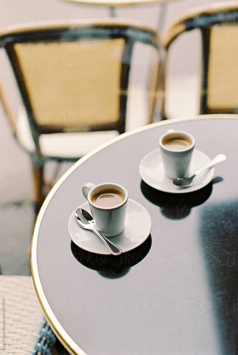 coffee at Parisian cafe