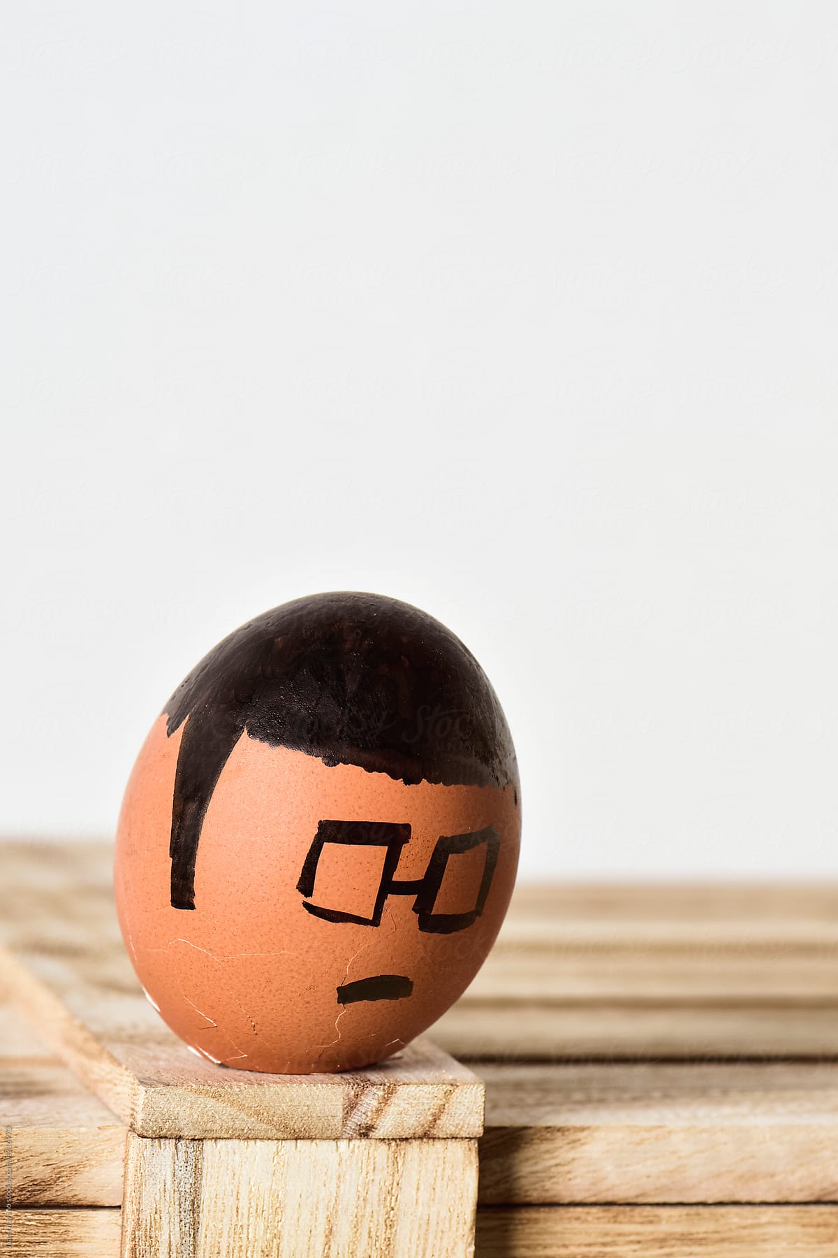 sad decorated egg
