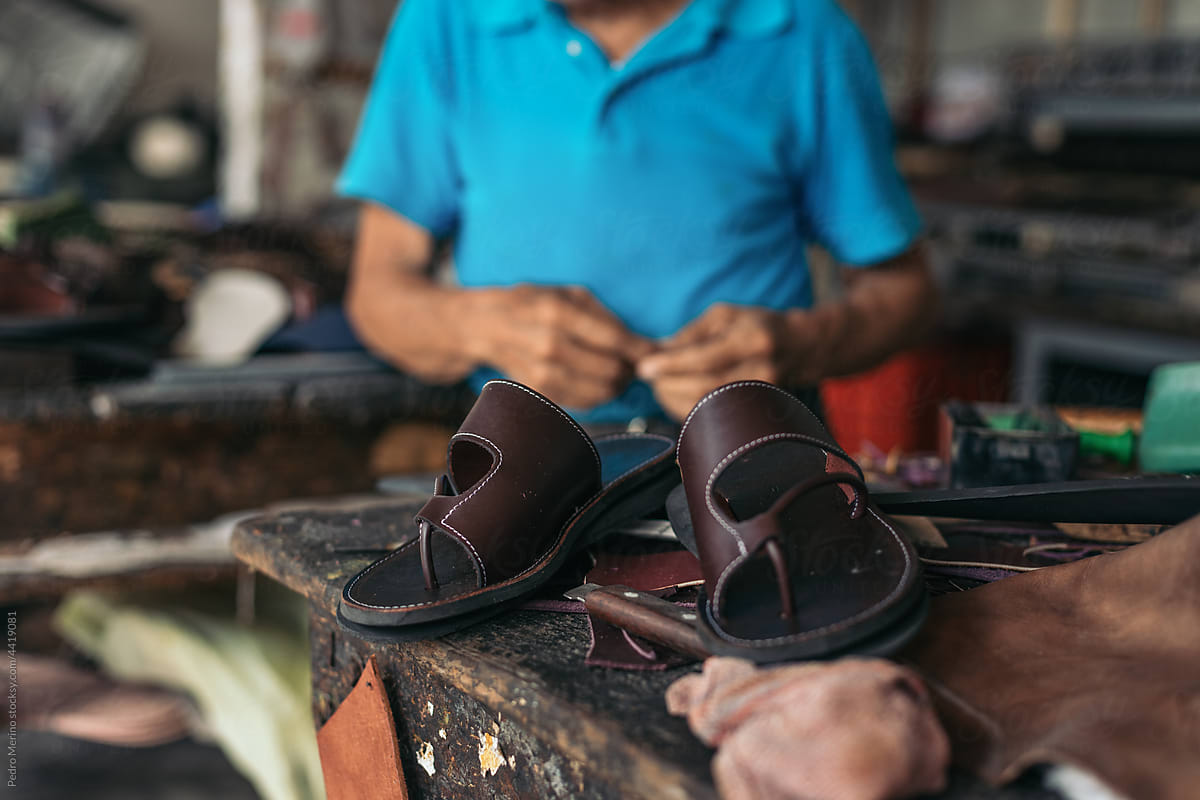 Handmade leather sandals