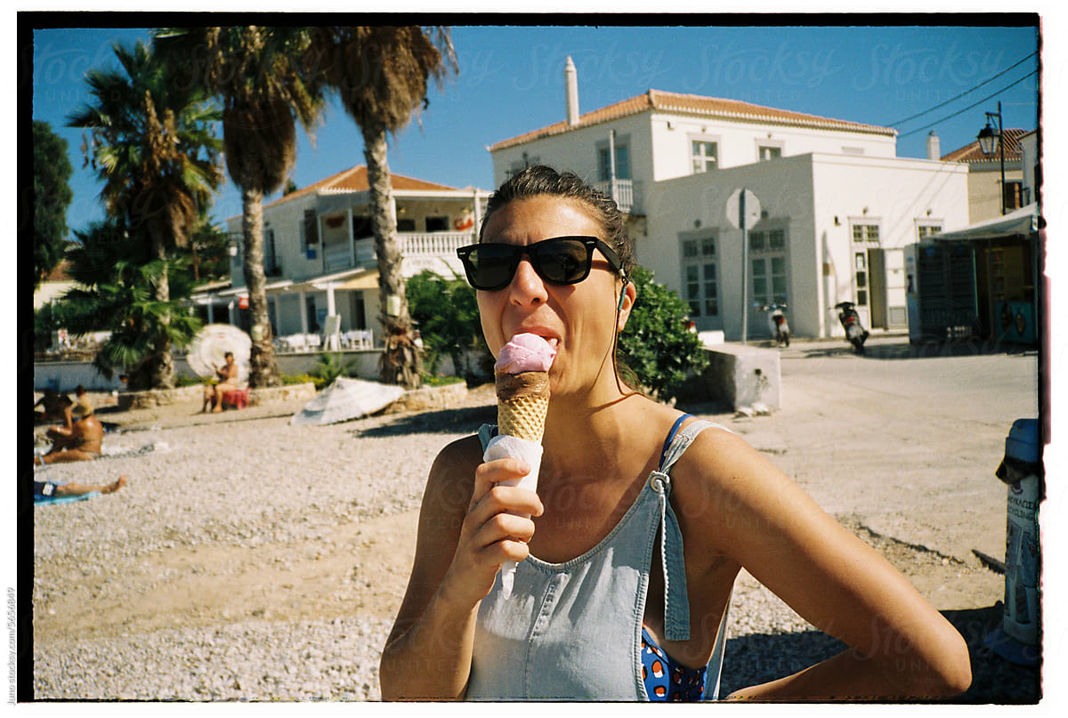 Ice cream on summer holiday