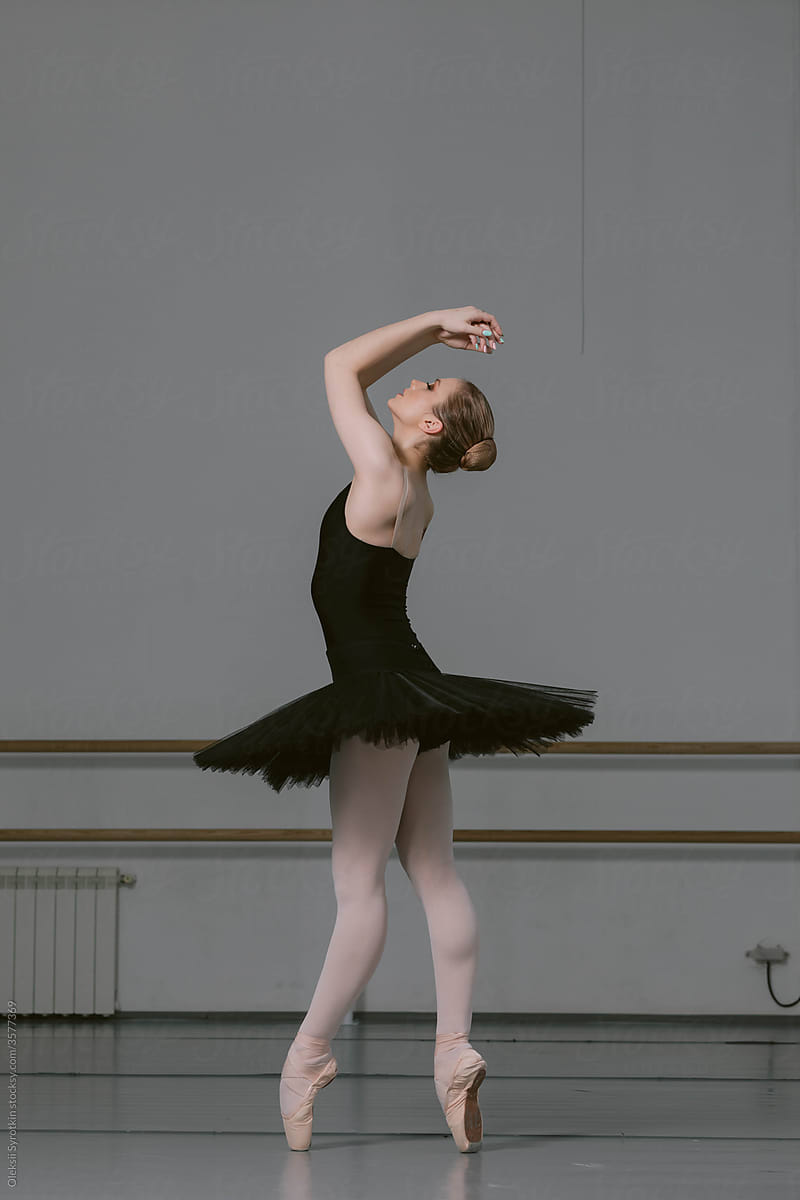 Ballerina finishing her dance