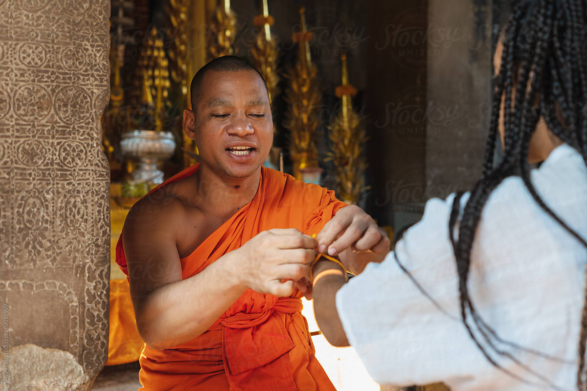 Buddhist monk of Angkor Wat temple
