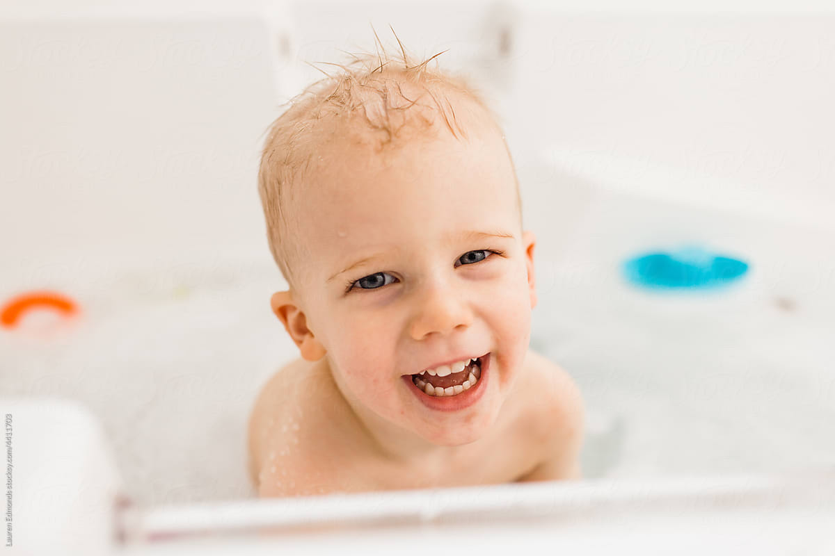 Little Boy at Bath Time