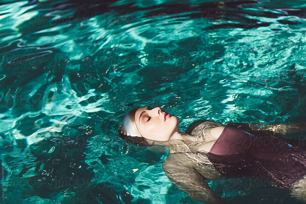 Woman Enjoying At Swimming Pool By Stocksy Contributor Lumina Stocksy