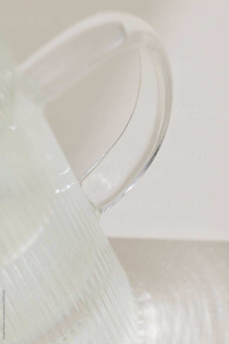 Abstract Elegance: Glass Pitcher Handle