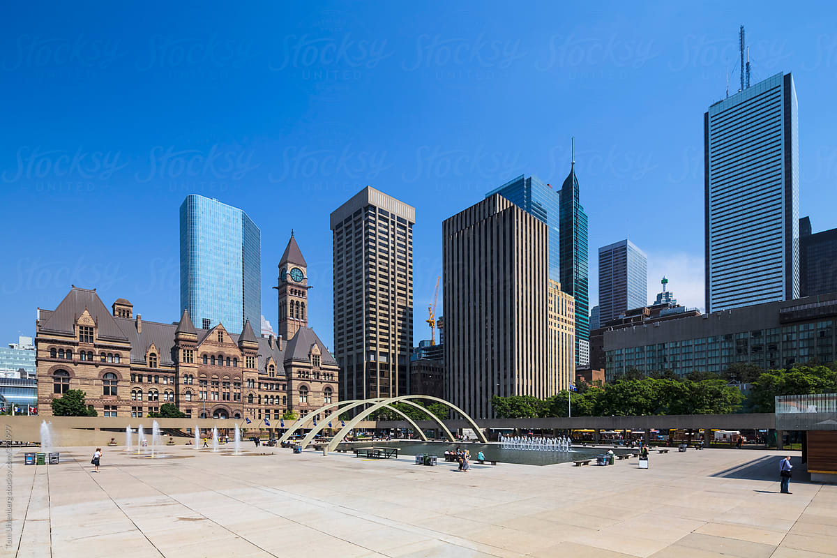 Nathan Phillips Square in Toronto, Ontario, Canada