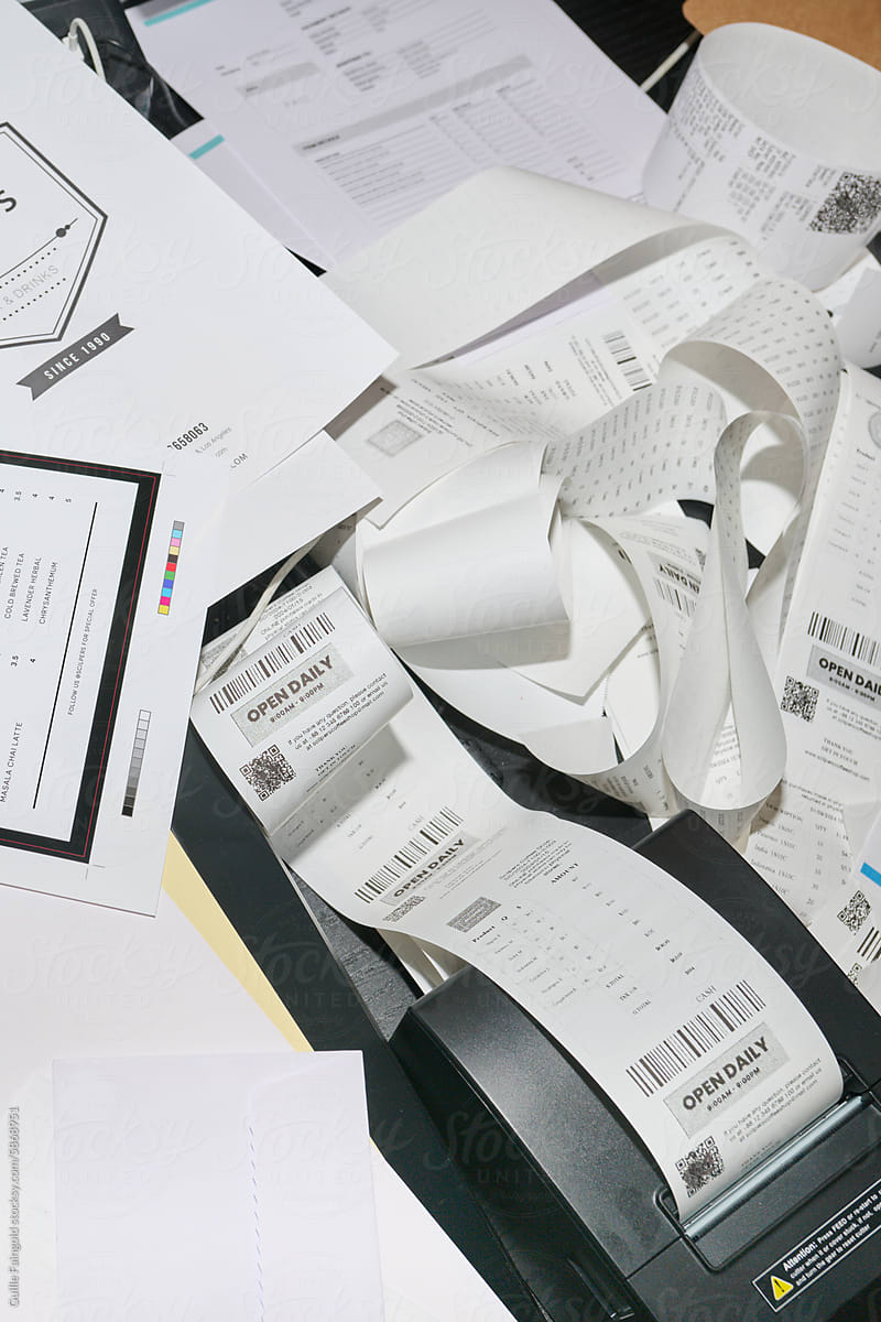 Financial receipts print  Overflow