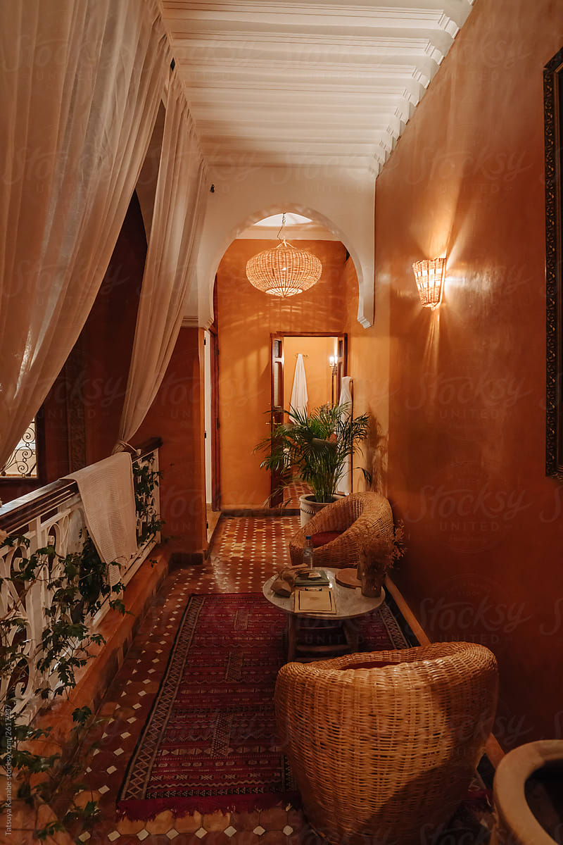 Moroccan Luxury Relaxing Space in Beautiful Riad at Night