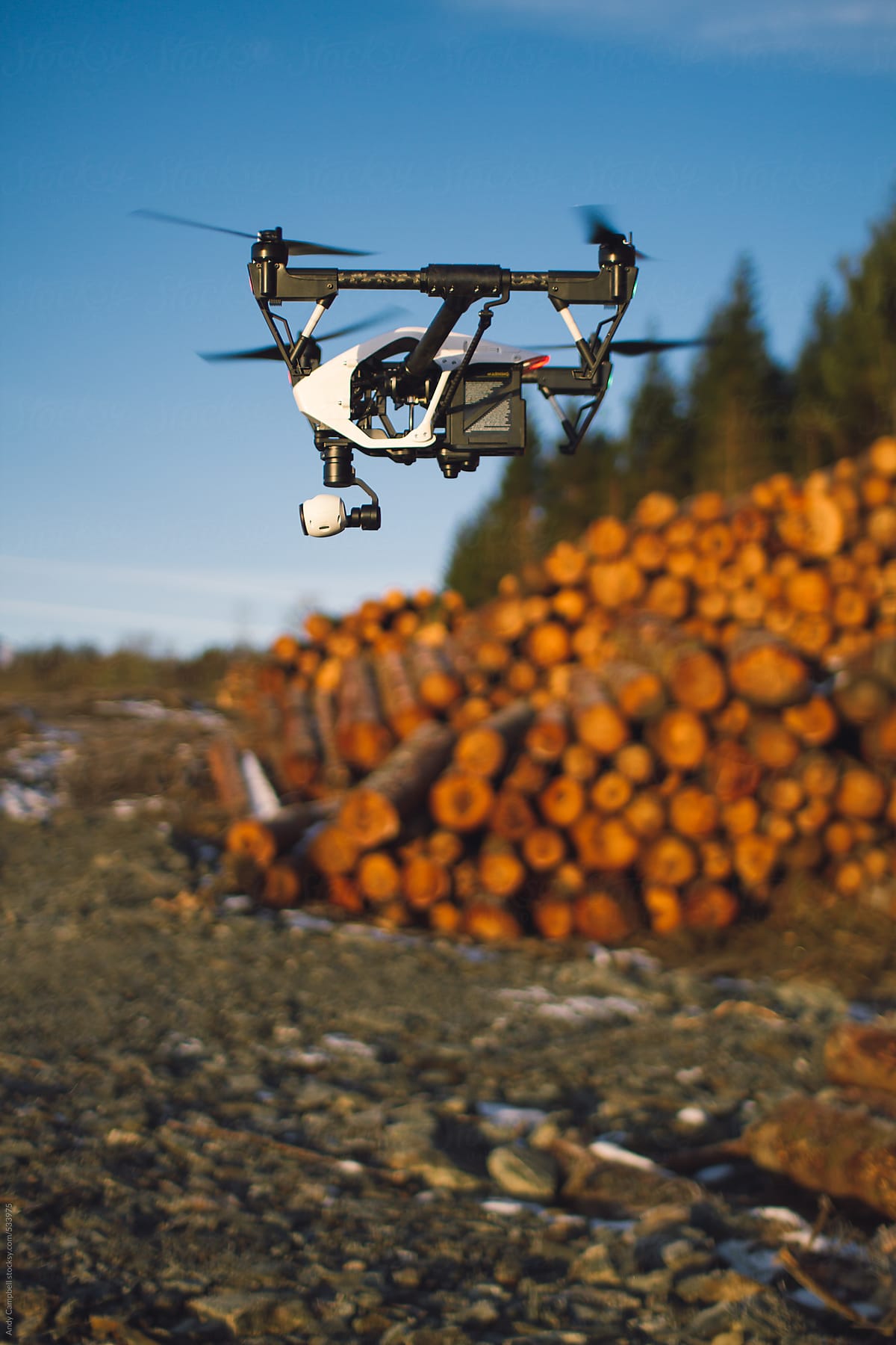 A modern radio-controlled photography drone