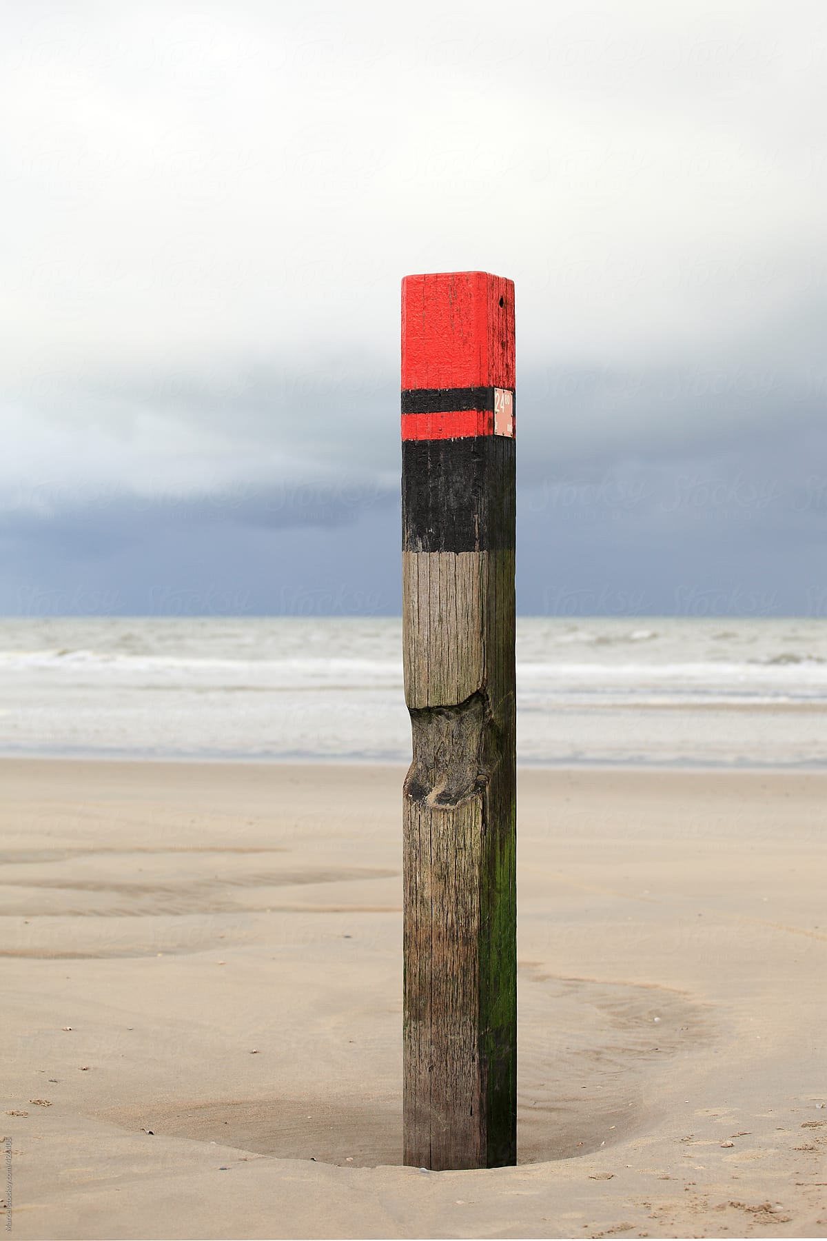 Beach post on a cloudy day