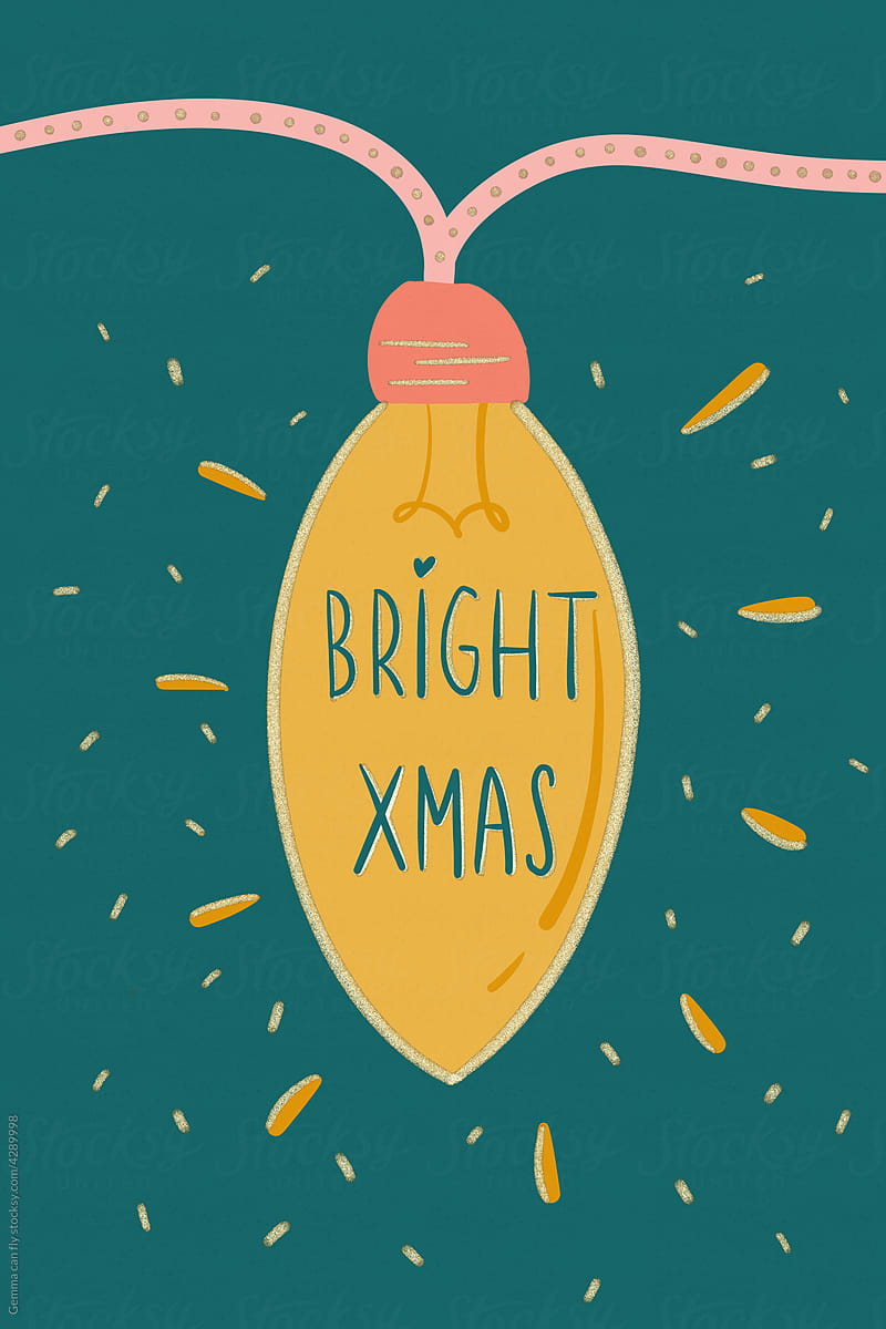 Christmas lights illustration