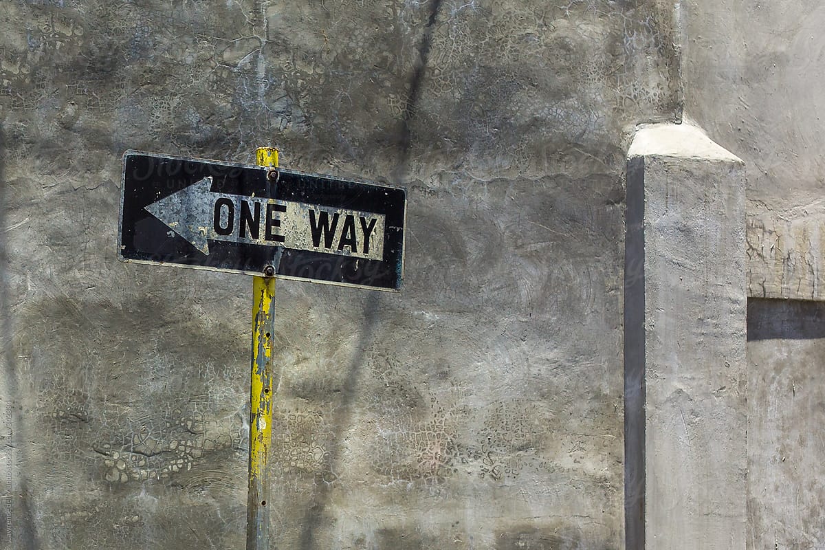 Just Another One Way Sign By Stocksy Contributor Lawrence Del Mundo