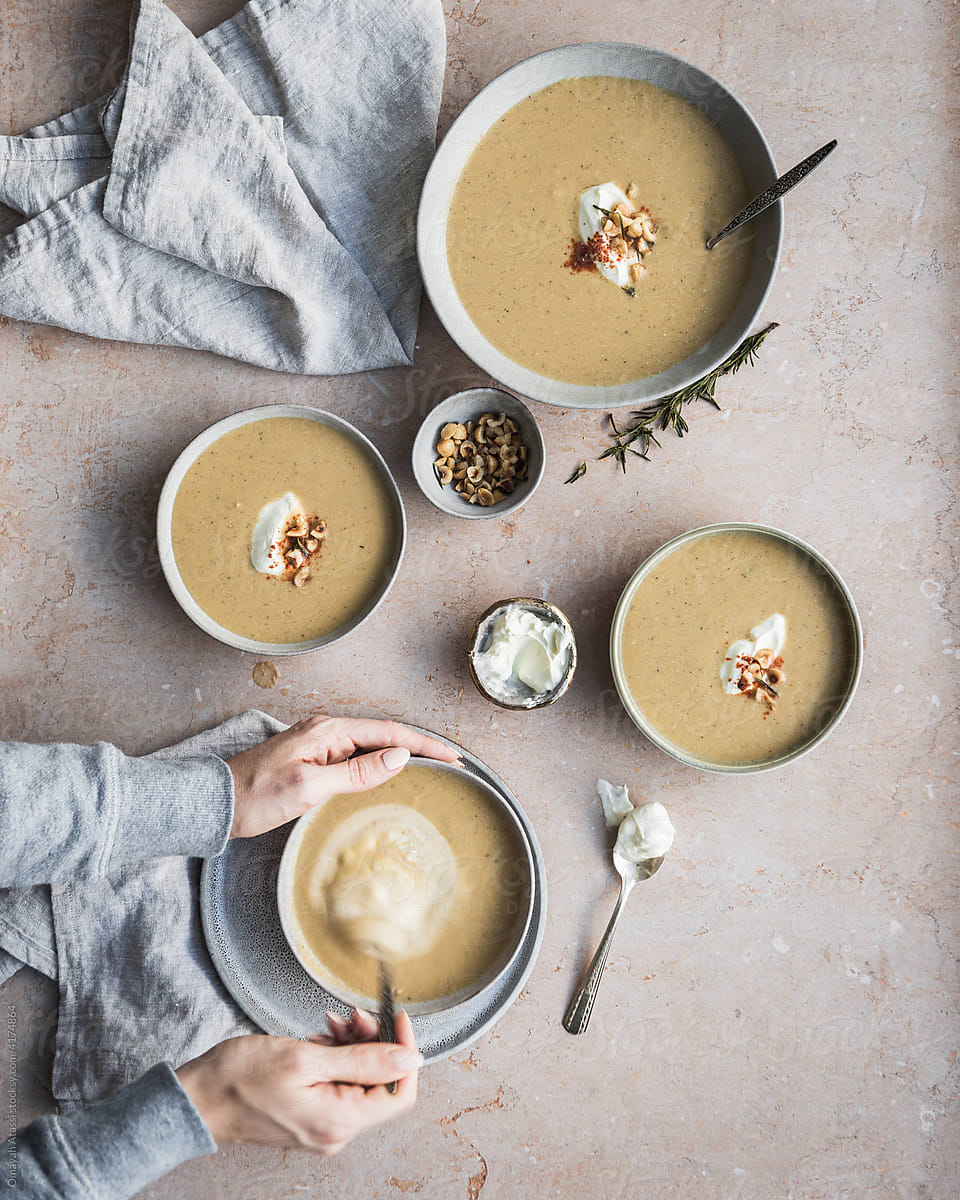 Butternut Squash and Apple Soup with Tahini and Tamarind