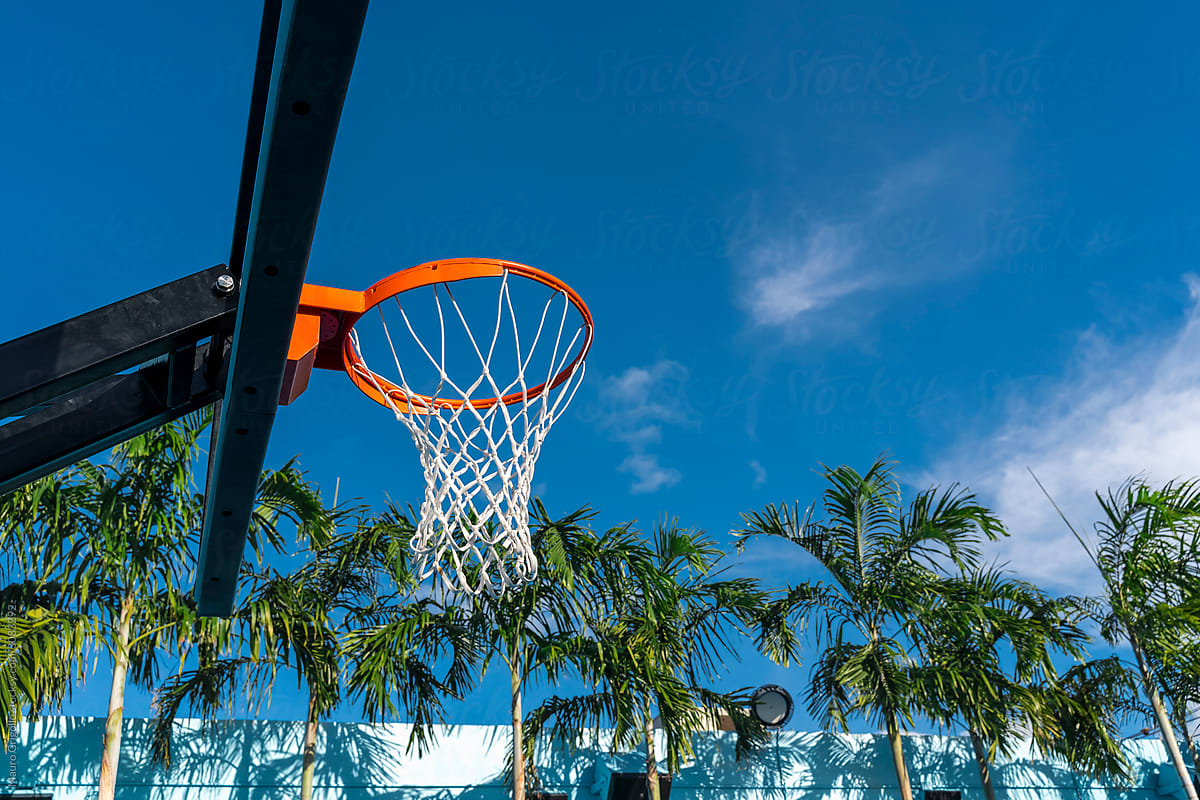 basketball court in Miami, US.