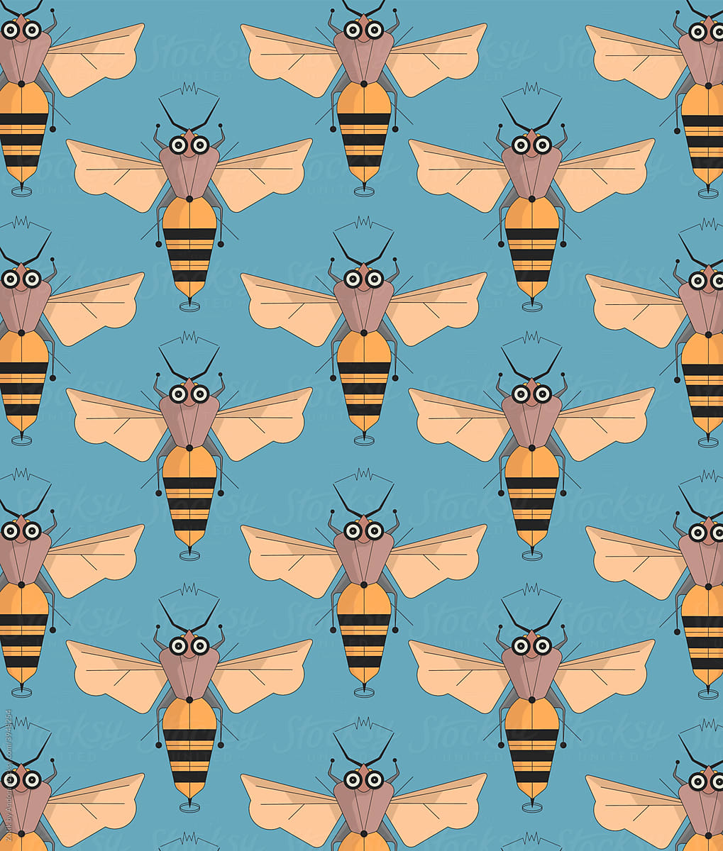 Bee pattern illustration