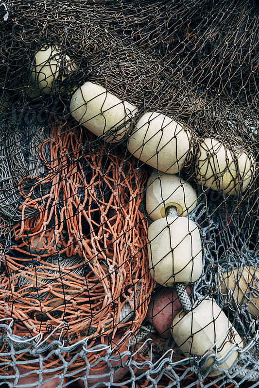 Detail of commercial fishing nets