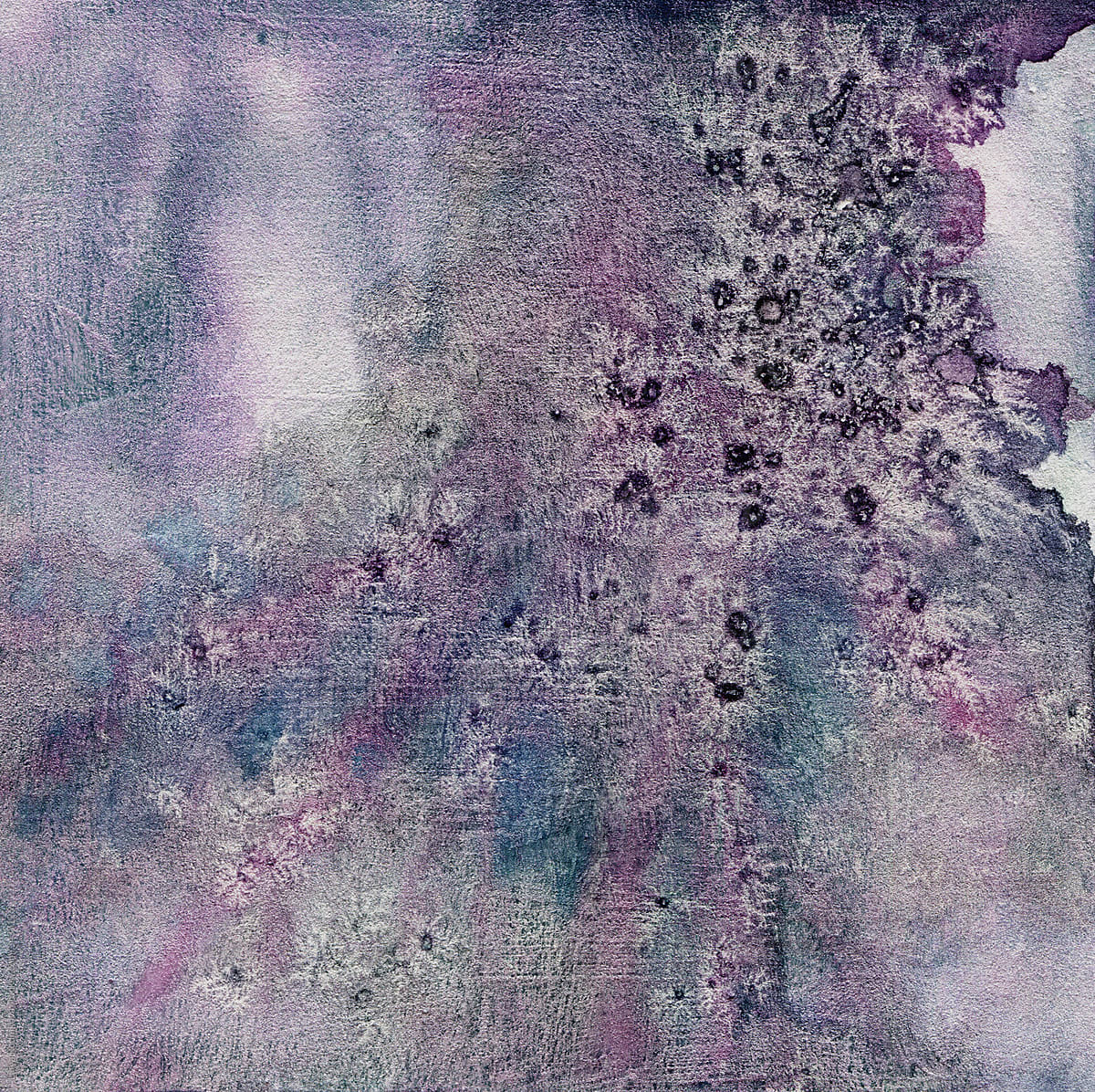 Dark violet salty watercolor artwork