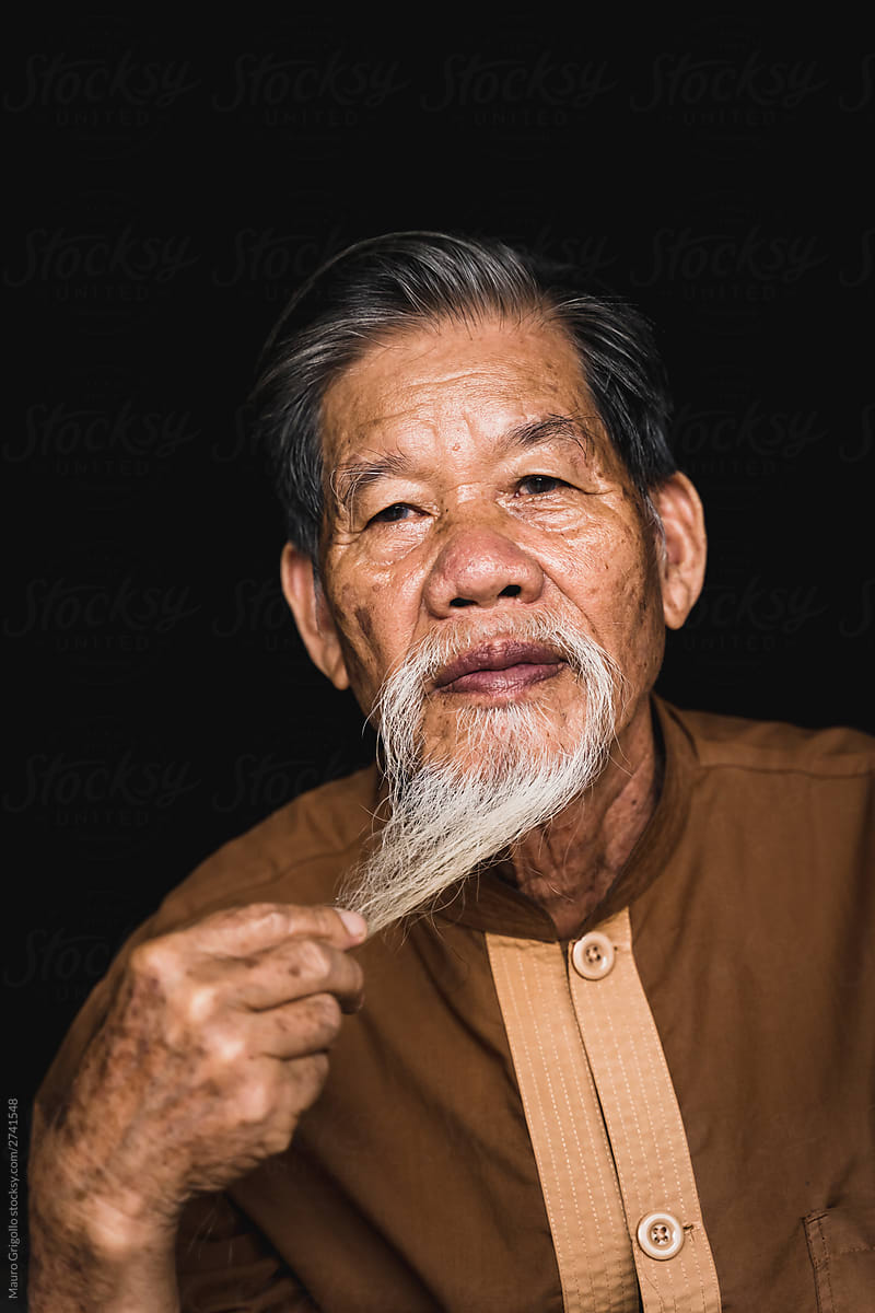 Asian old man with the beard