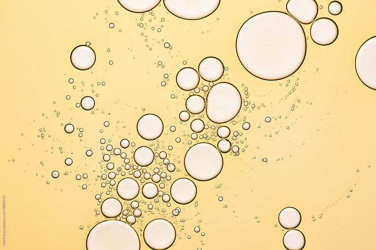 Oil and water bubbles background