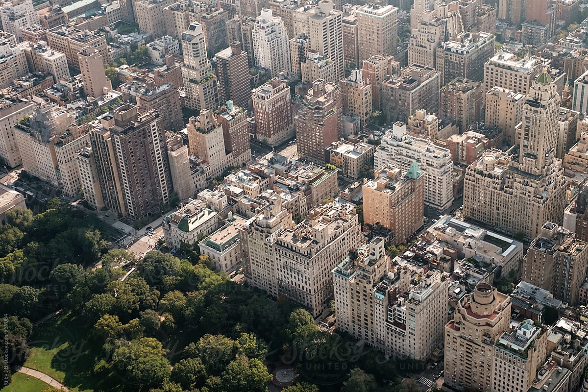 Low-rise apartments next to Central Park in NYC