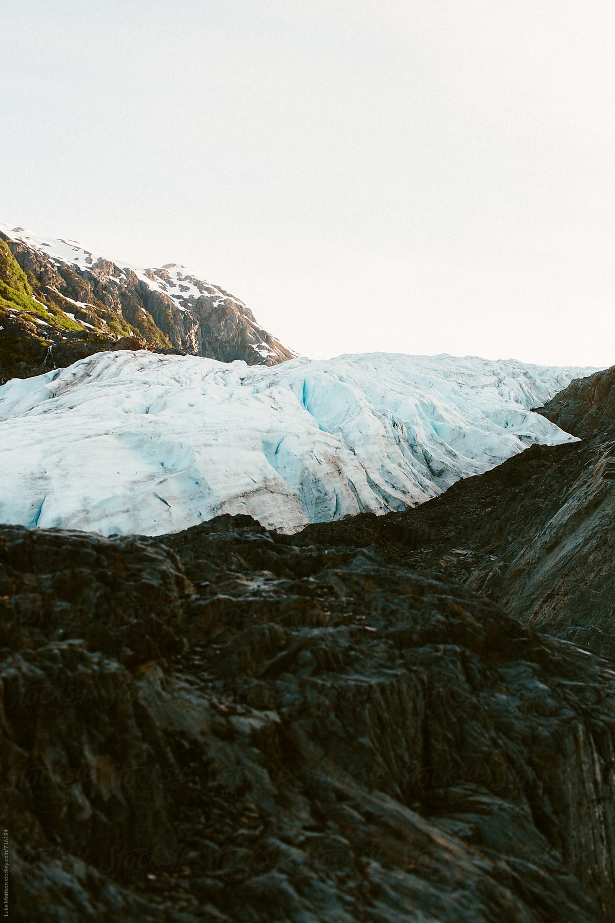 The Icy Face Of Exit Glacier In Kenai Fjords National Park