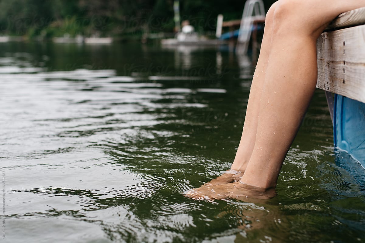 Female\'s legs in the water