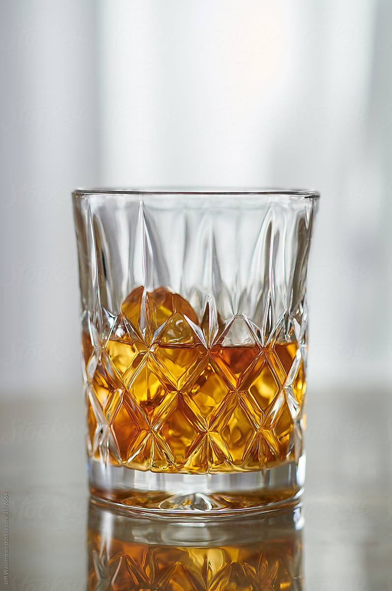 Glass of Whiskey on the Rocks