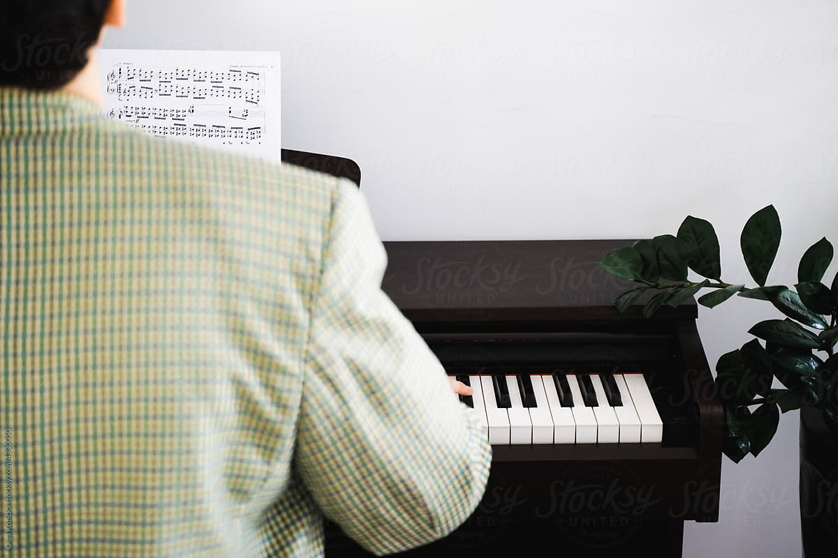 Musician Playing Digital Piano