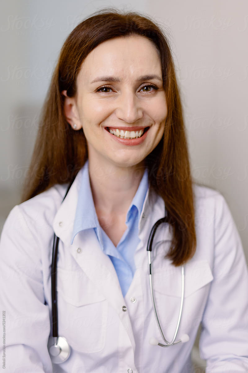 Portrait medical practitioner positive career healthcare