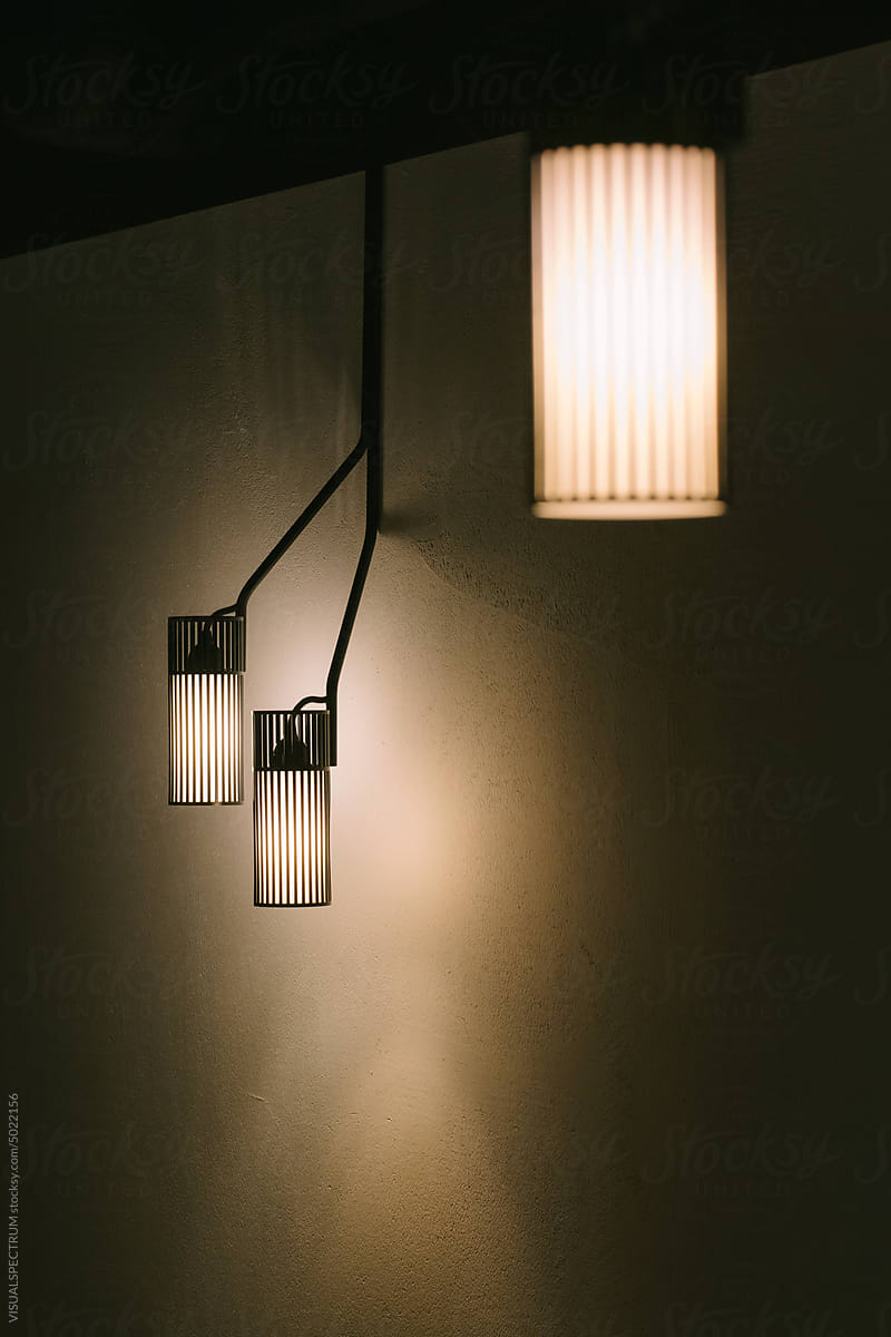 Wall-Mounted Lamps Emitting Light