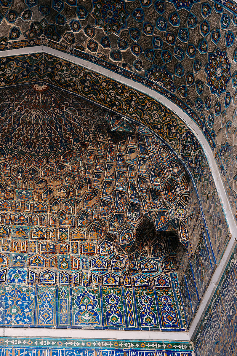 Muqarna vaulting of Registan in Samarkand