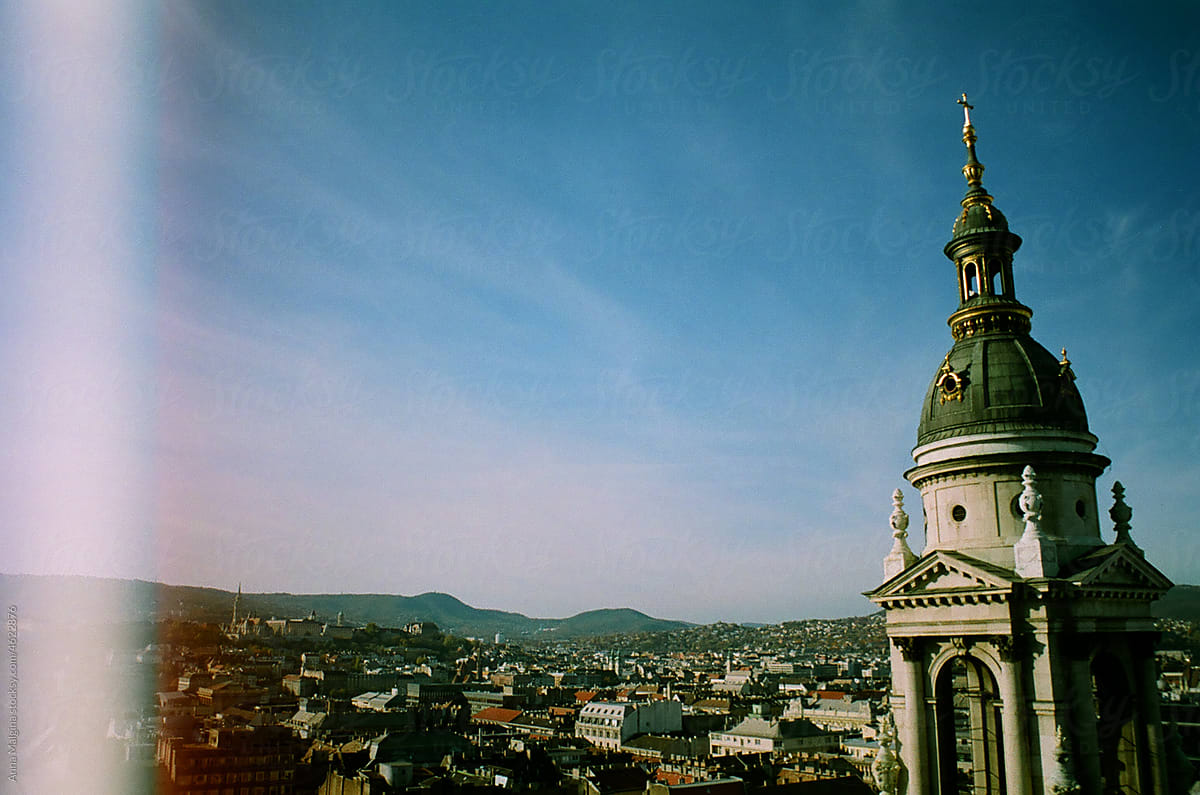 View from the church tower to Budapest (Hungary)