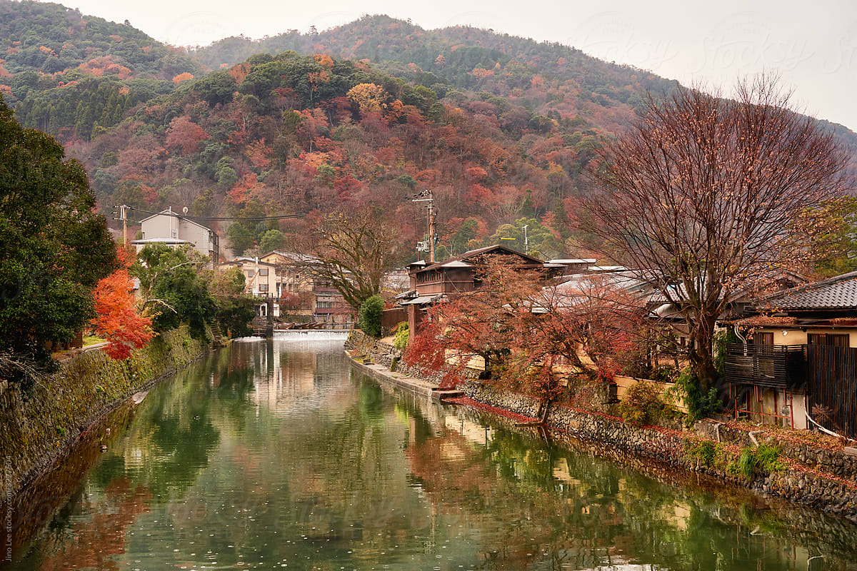 Arashiyama during fall in Kyoto, Japan