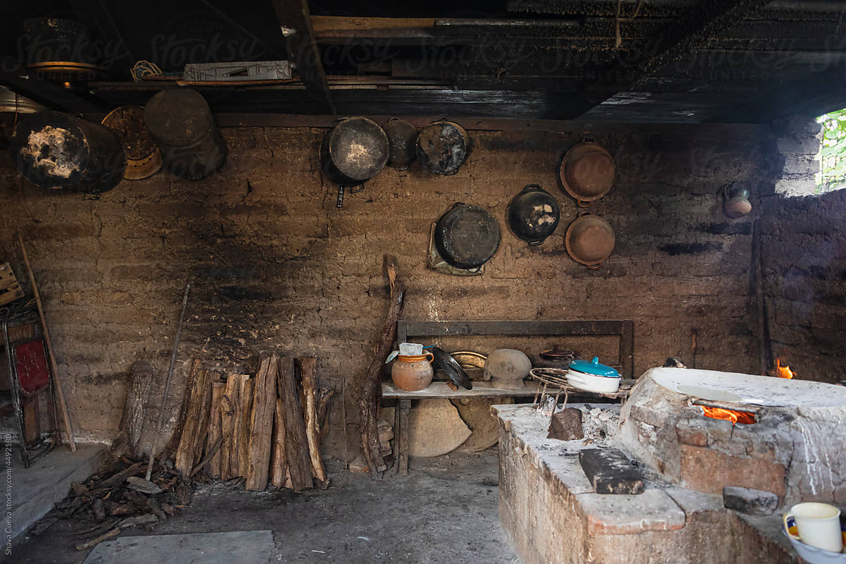 The interior of a Mexican traditional kitchen