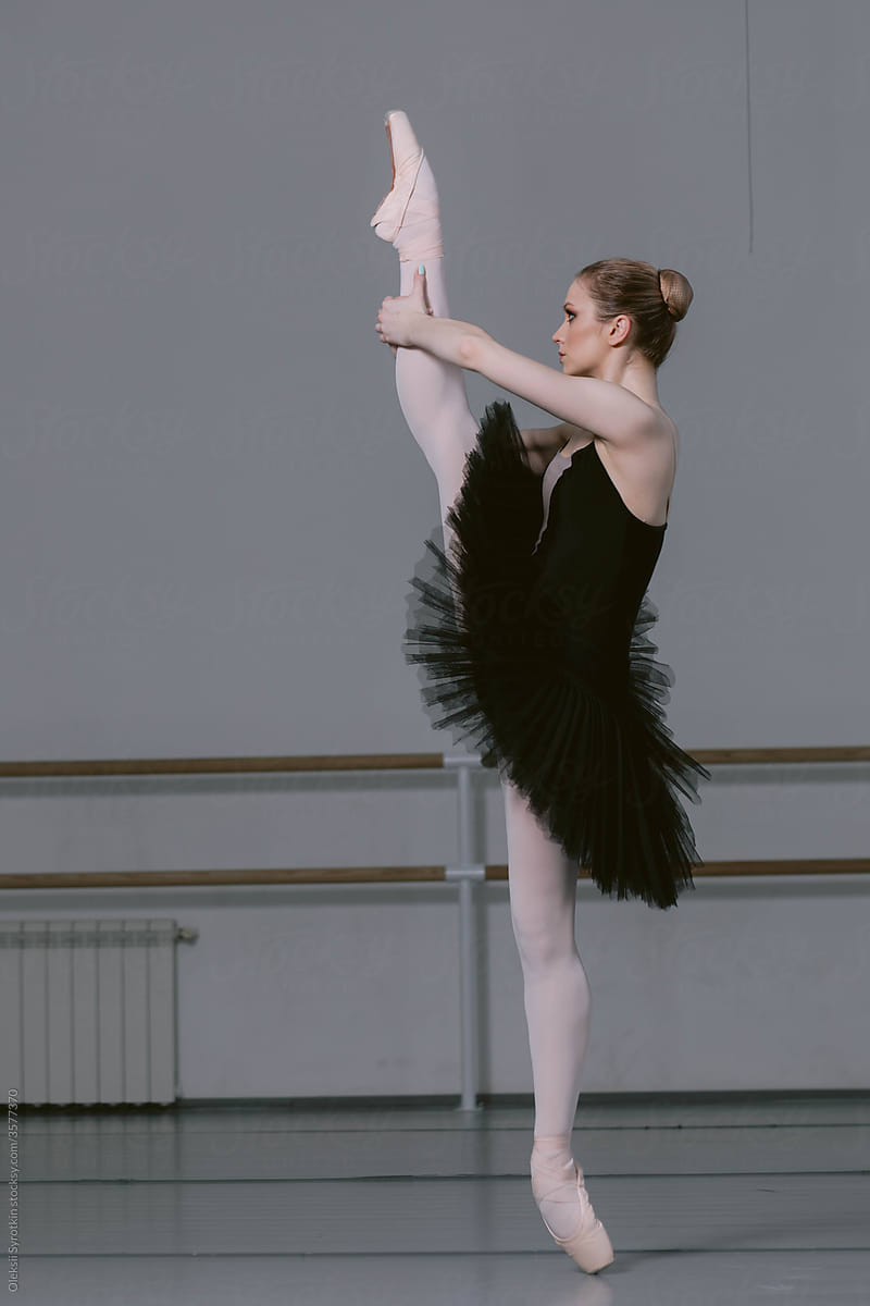 ballerina performing in studio