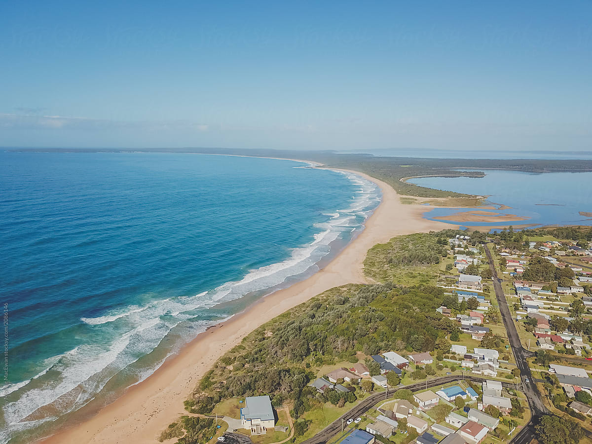 An aerial view of the New South Wales coastline
