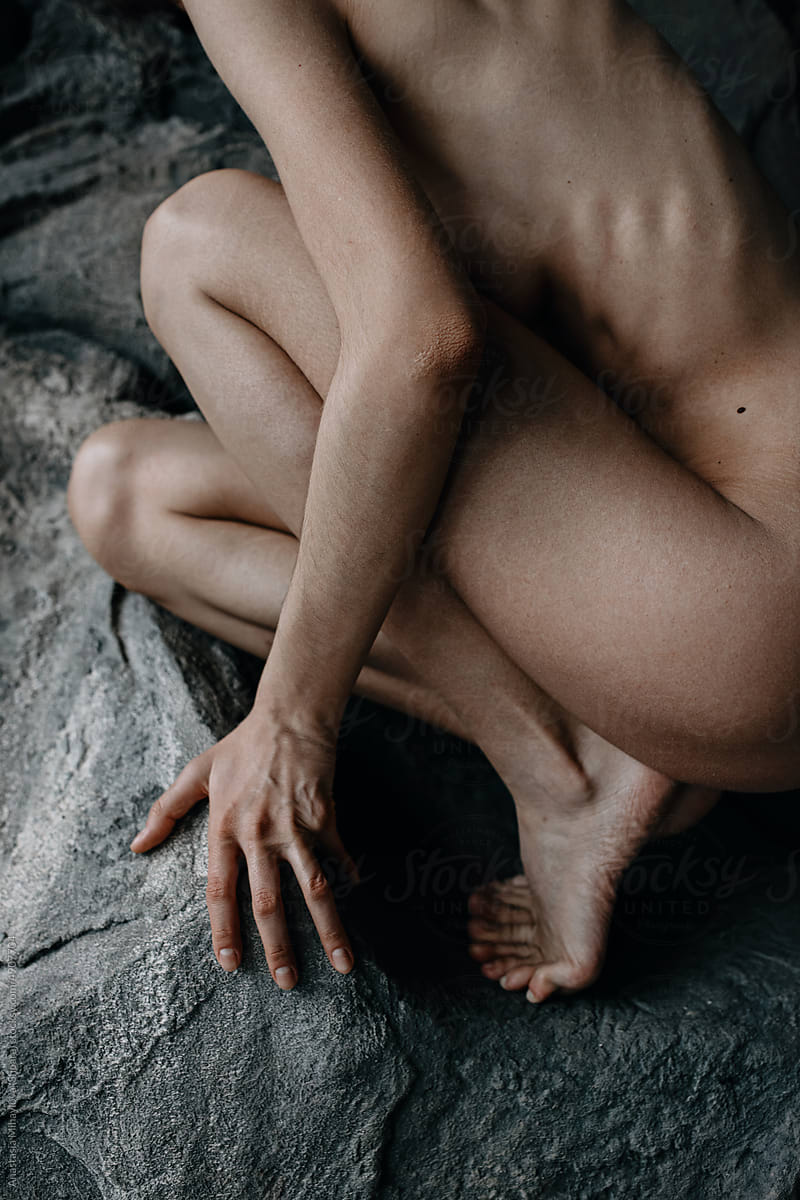 Sexy Naked Woman Sitting On Rock by Stocksy Contributor Twenty