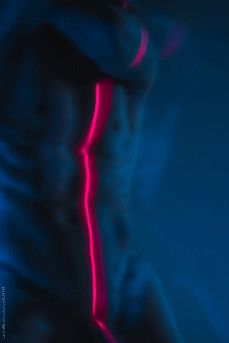 Abstract Naked Masculinity Body Motion Blur Form