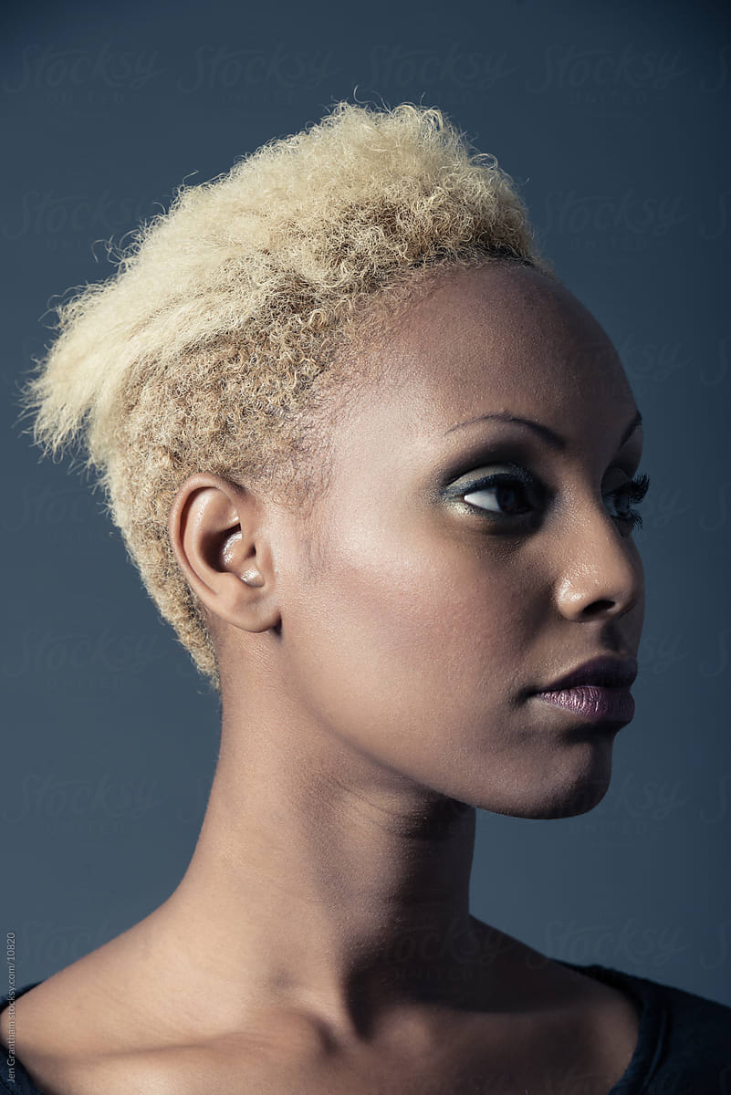 Black Woman With Blonde Hair By Jen Grantham Portrait Woman