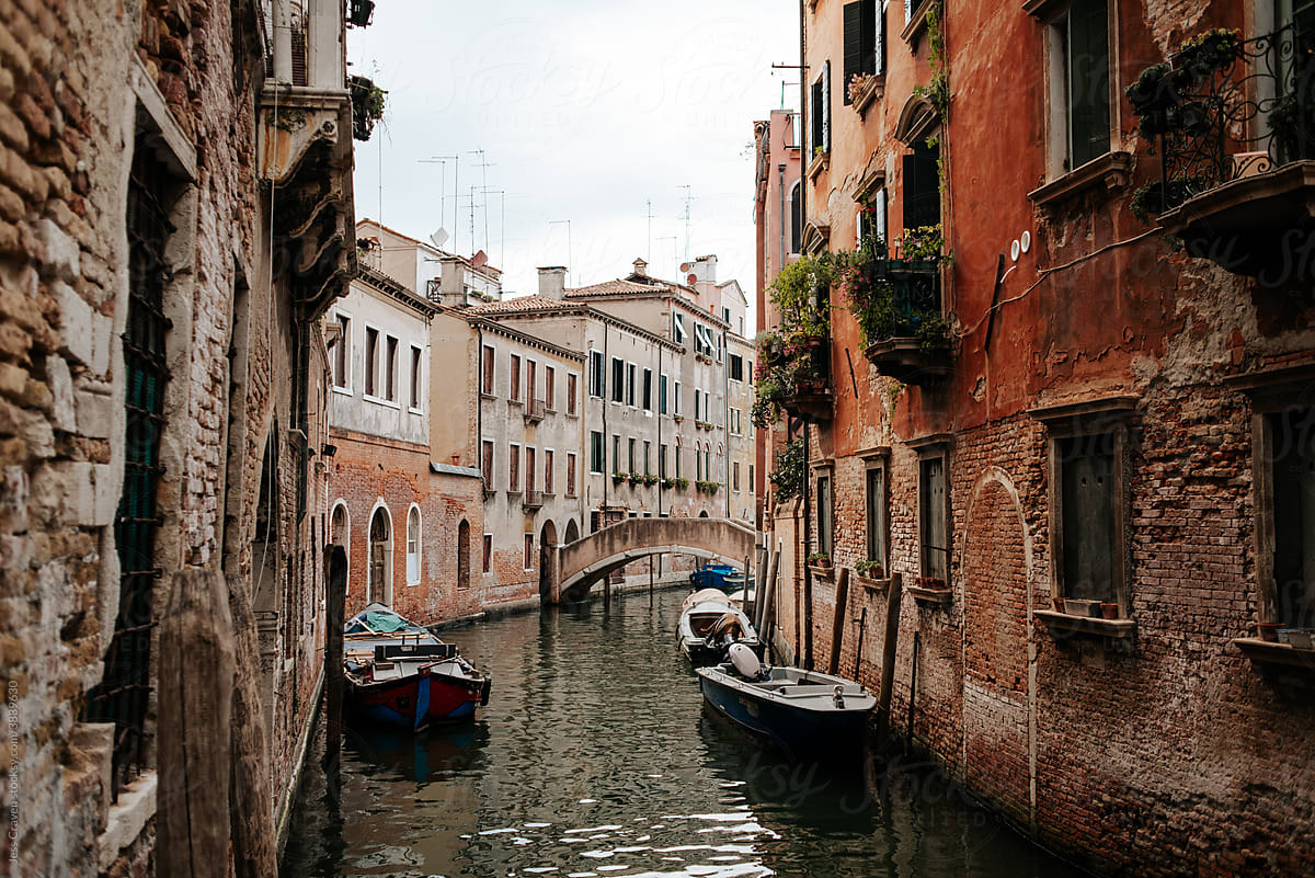 Boat in water in Venice, Italy