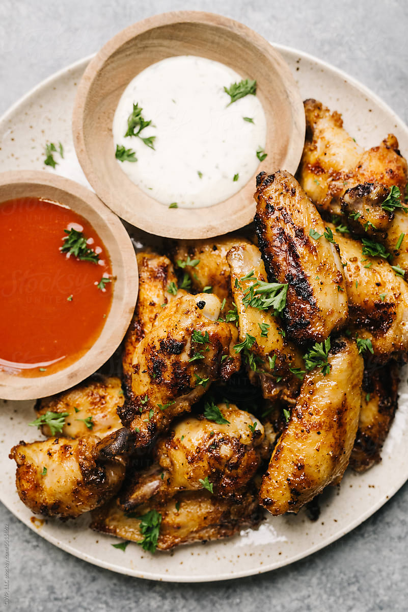 Grilled Chicken Wings Platter