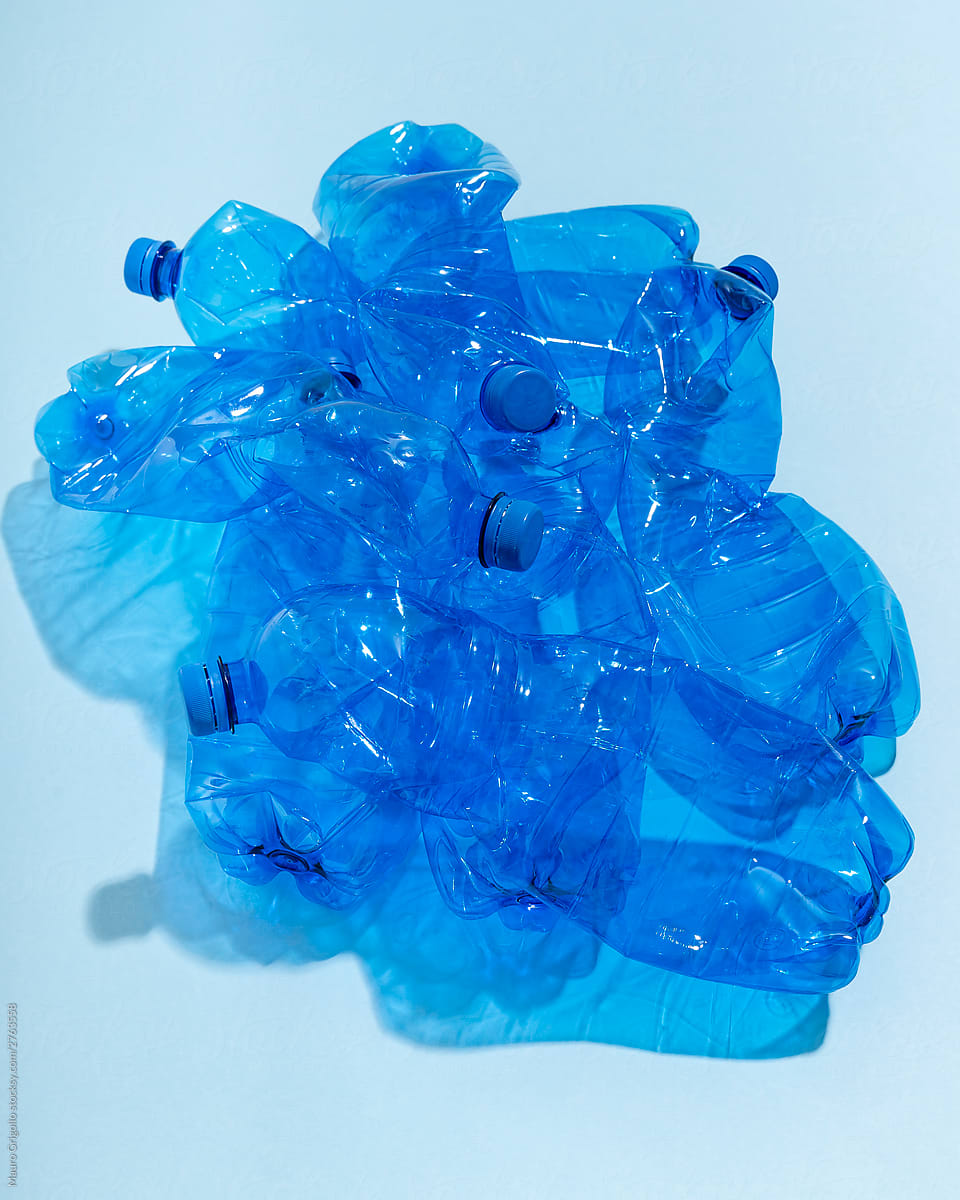 Group of empty water bottles
