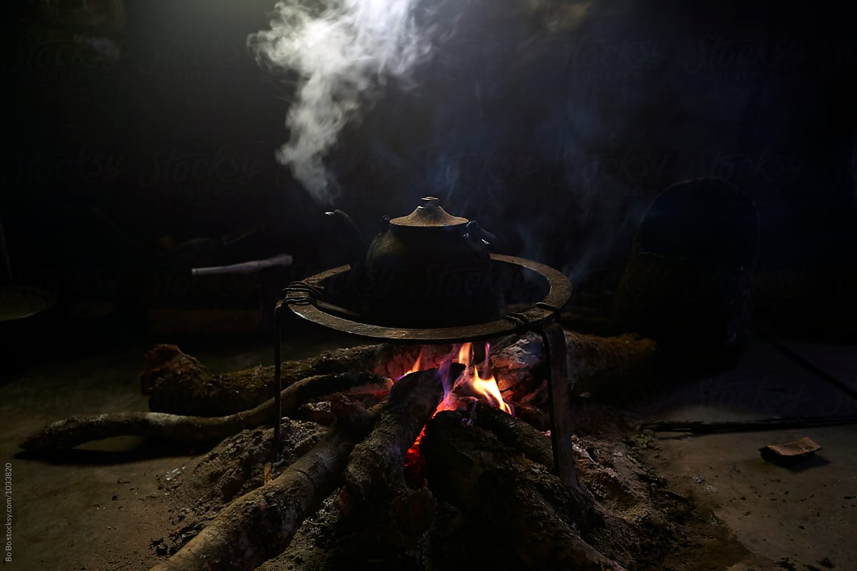 Tea Pot At Campfire by Stocksy Contributor Itla - Stocksy