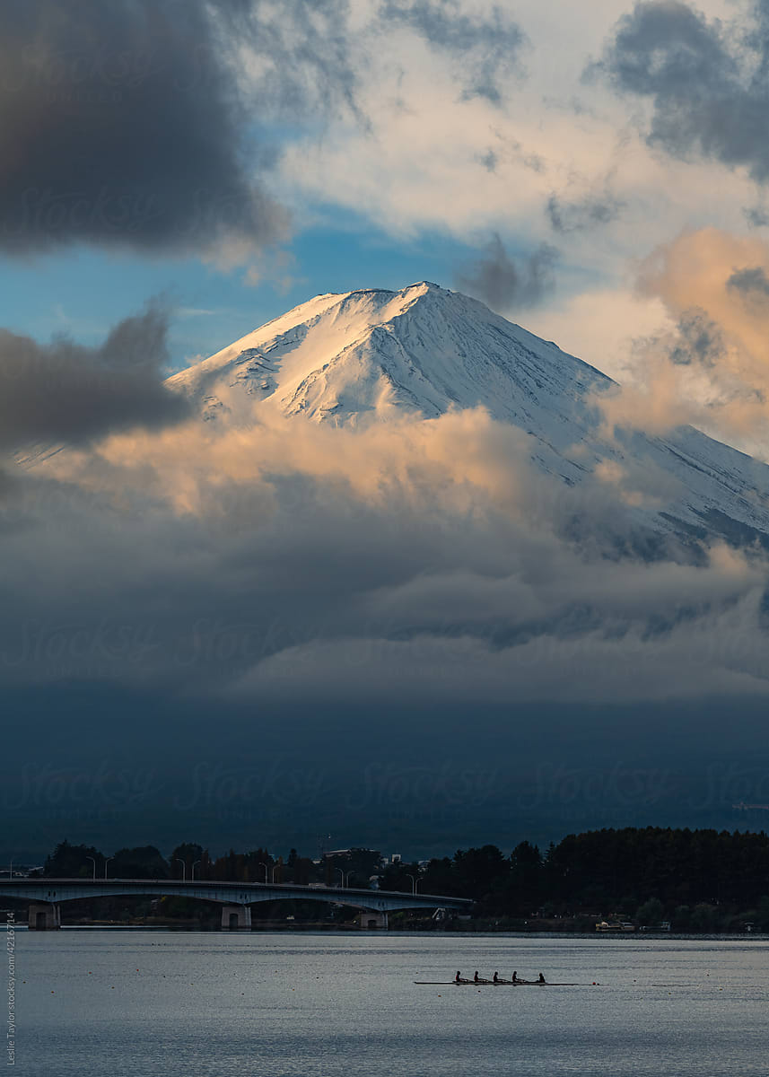 Rowing Beneath Mt Fuji