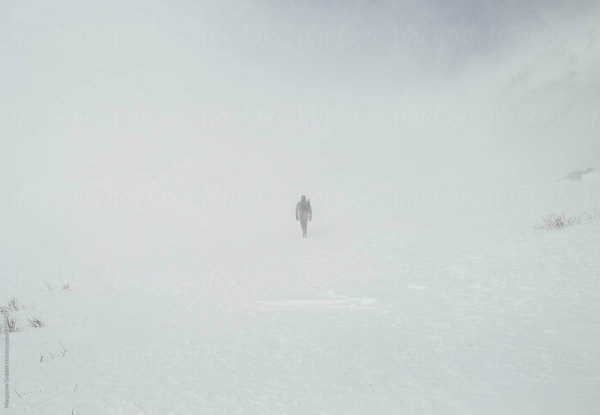 hike through blizzard